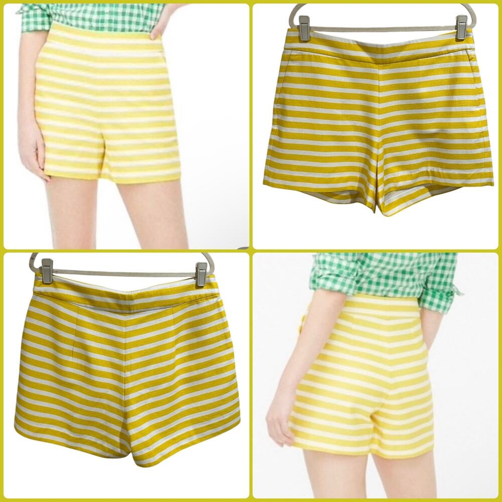 J.Crew High waisted Striped Shorts  Size 14